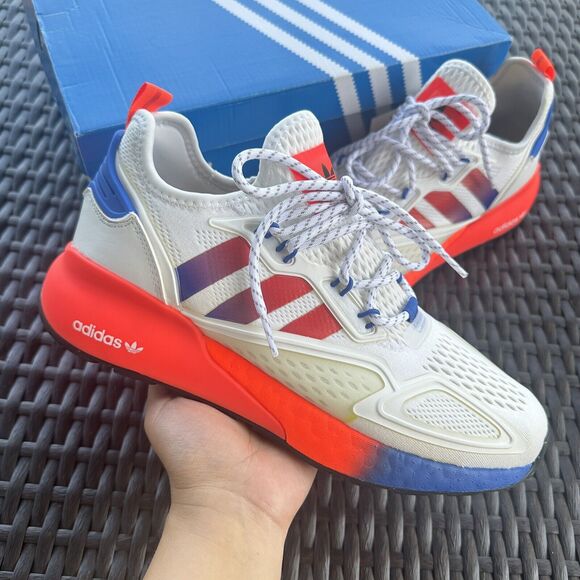 adidas zx 2k boost white solar red blue